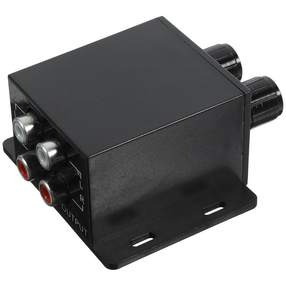 HEANUJJ Car Audio Amplifier Volume Level Controller Adjustable Bass Control Knob RCA Input, Universal Amplifier for Vehicle Stereo, Waterproof and Sturdy