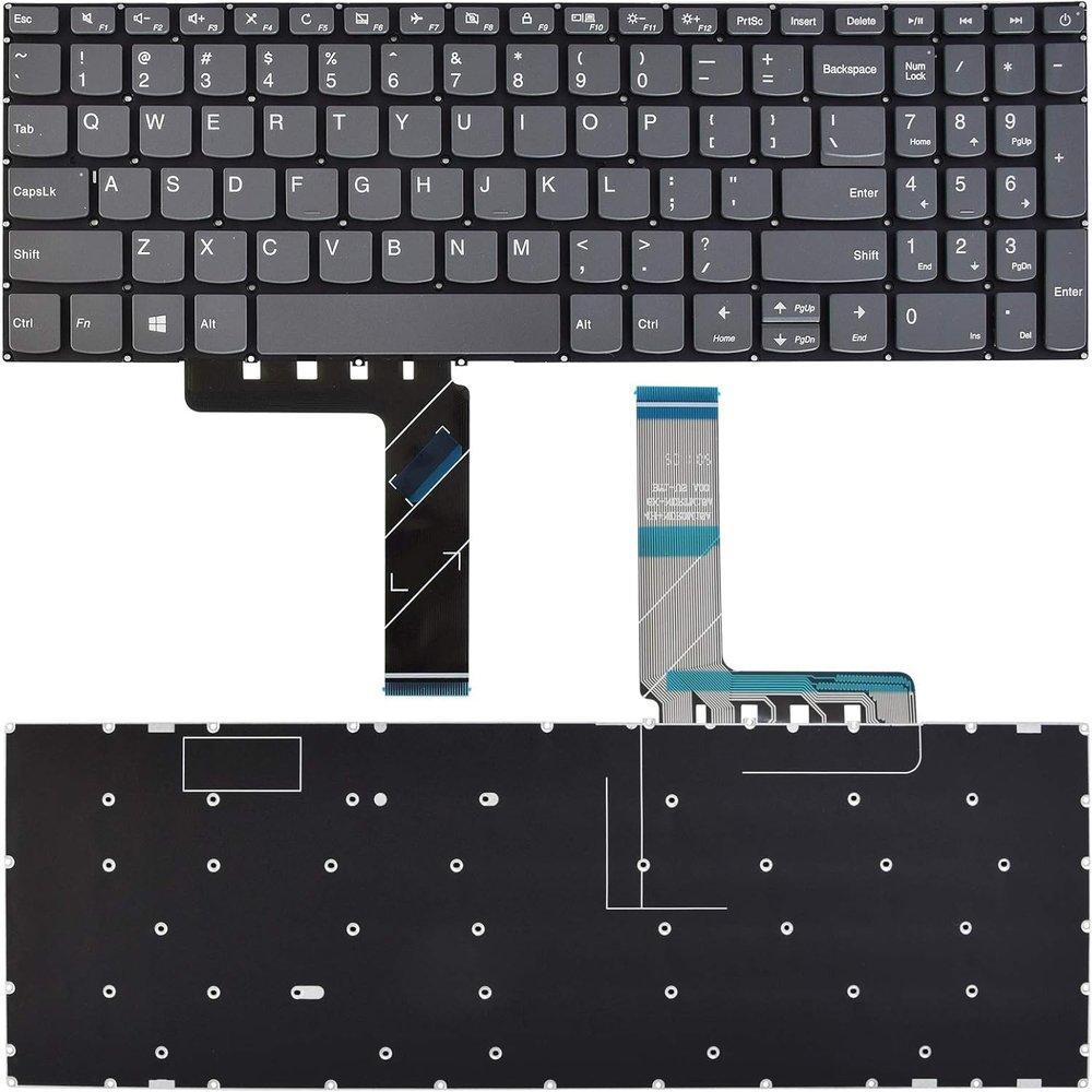 100% New 100% New Keyboard Compatible with Lenovo V145-15AST V320-17isk V320-17ikb.IdeaPad 130-15AST 320-15ABR 320-15AST 320-15IAP 320-17AST 320-17ISK 330-15AST US Layout Grey No Frame