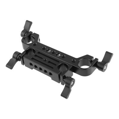 Aluminum Alloy 19mm to 15mm Rod Clamp Combination for Rails Rod Systems Shoulder Mount Rigs Two Tube Clamp