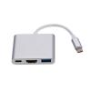 3 in 1 USB Hub USB C to HDMI-Compatible Splitter TY>pe to .0 HUB Docking Station for Air Converter(Silver) view 2