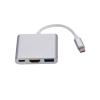 3 in 1 USB Hub USB C to HDMI-Compatible Splitter TY>pe to .0 HUB Docking Station for Air Converter(Silver) view 4