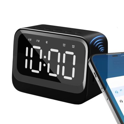 Clock Speaker | Wireless Digital Audio Alarms | Digital Clock with Speaker,for Home Bedroom Office Living Room Dormitory Hotel Study