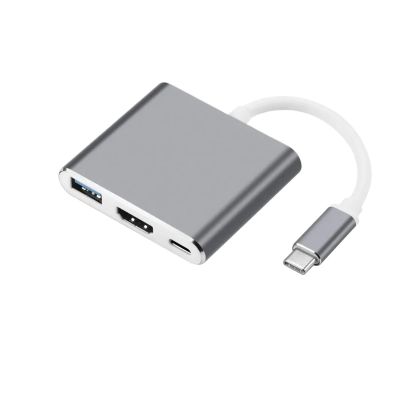 3 Adapter USB TY>pe C Hub HDMI-Compatible 4K Support Dex USB-C Dock with PD for Pro/Air 2021(3 in 1 HUB)