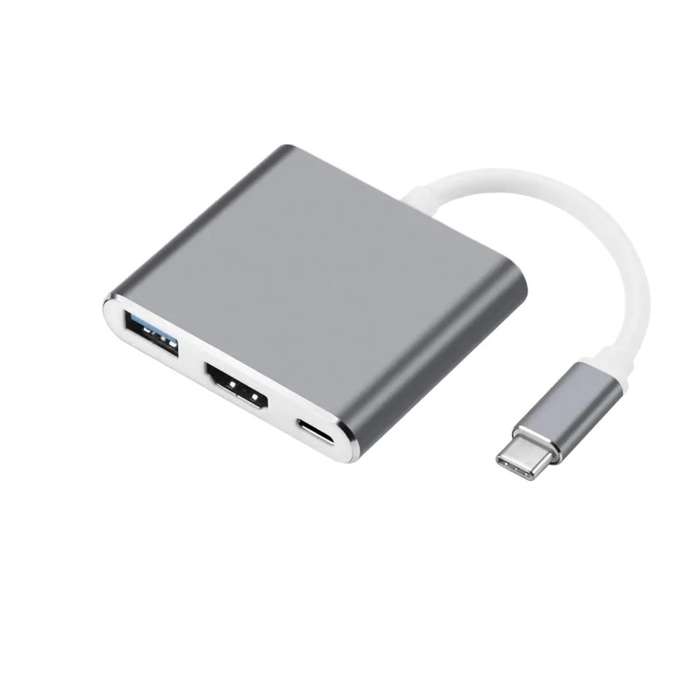 3 Adapter USB TY>pe C Hub HDMI-Compatible 4K Support Dex USB-C Dock with PD for Pro/Air 2021(3 in 1 HUB)