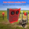 Fockety Solar Outdoor Motion Sensor Alarm, Solar Sound and Light Alarm with Dog Barking Gunshots Sound, 129dB Loud Noise Maker 4 Work Modes Security Siren for Home, Villa, Farm view 2