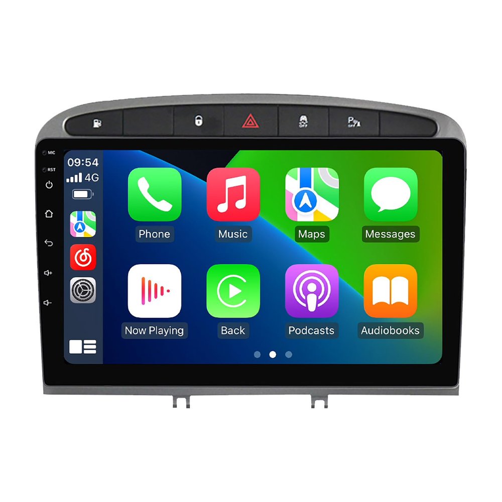 9 Inch Screen Car GPS Navigation for Peugeot 408 2010 2011 2012 2013 2014 2015 2016, Android 14 Phone Connection Car FM AM Video DVD Multimedia Player
