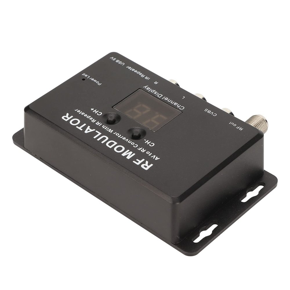 Aumotop Professional RF Modulator PAL NTSC AV to RF Converter for Set Top Box DVR DVD Sharing Function for Multiple Rooms