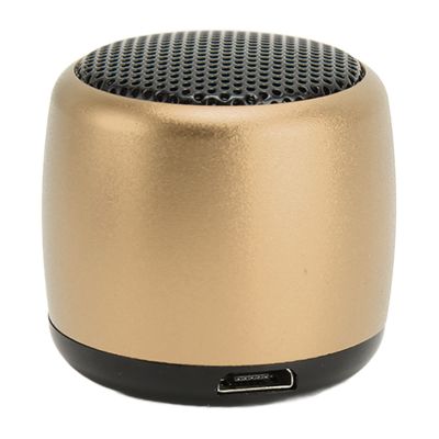 Aumotop Mini Portable Speaker Compact Wireless Speaker for Phone Tablet PC HandsFree Calls for Music Lovers Travel Aluminum Alloy (Gold)