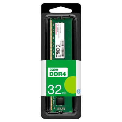 32GB DDR4 3200 MHz UDIMM 288-Pin PC4-25600 1.2V Desktop Memory Module  Single 32GB Stick