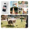 Gugxiom 1080P Thumb Action Camera Magnetic Wearable Body Cam, 180 Rotating Lens for POV Vlogging, Mini Portable Recorder with 1.47 Inch Screen, Hands Clip On for Travel (White) view 2