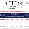12 24 36 48 60 72 in Length Metal Cable Concealer, Self Adhesive Floor Cables Protector for Businesses/Office, Thickened Non-Slip Design Cord Cover Floor(A- 1 PC,L Outer Width 36IN x 1.2IN) view 2