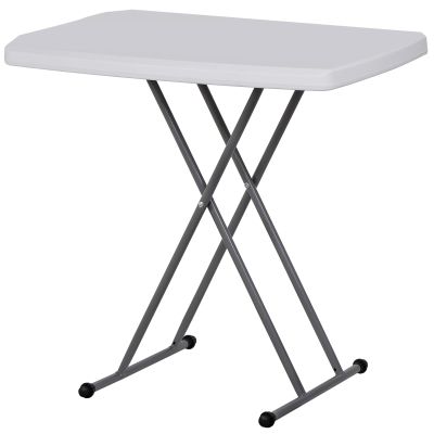 30-Inch Adjustable Folding Laptop Table, White Writing Card TV Tray Table