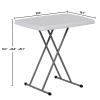 30-Inch Adjustable Folding Laptop Table, White Writing Card TV Tray Table view 3