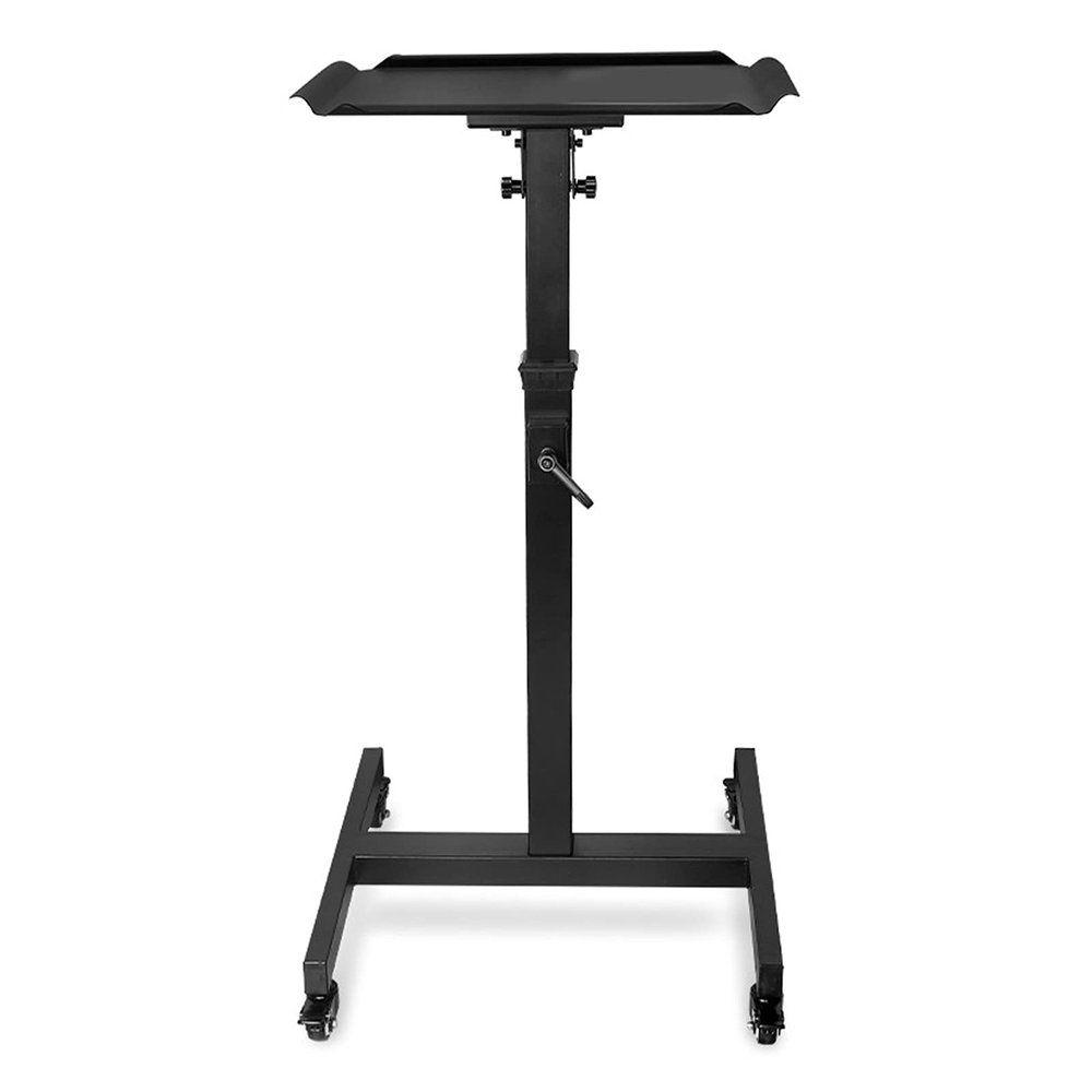 DOIBG Projector Stand Projector Mount Stand Rolling Cart with Ventilated Tray Height Adjustable Projector Presentation Trolley Hold Up to 66Lbs Black Projector Bracket Mount