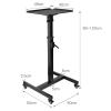 DOIBG Projector Stand Projector Mount Stand Rolling Cart with Ventilated Tray Height Adjustable Projector Presentation Trolley Hold Up to 66Lbs Black Projector Bracket Mount view 2