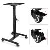 DOIBG Projector Stand Projector Mount Stand Rolling Cart with Ventilated Tray Height Adjustable Projector Presentation Trolley Hold Up to 66Lbs Black Projector Bracket Mount view 3