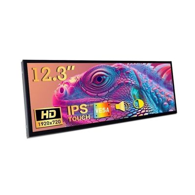 HTYURBS 12.3inch Portable Monitor Long Strip Touch IPS Screen, with Type-c hdmi Stock Second Display, Suitable for MAC/laptop/PC/XboxPS5/Switch(12.3-inch Touch-B)
