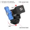 Aooly Ballhead Monitor Bracket, Portable Cold Shoe Ballhead Adapter, 360 Degree Rotation and 180 Degree Pitch Adjustment, Alloy Multi Function Support for Camera Monitors and Fill view 3