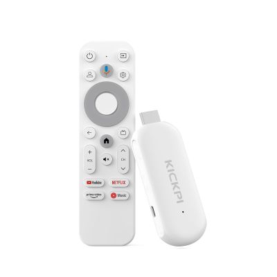 Android TV Stick 12.0, KICKPI KP2 Smart TV 2GB RAM 8GB ROM Goo gle Assistant Dolby Audio, GTV TV Stick 4K Support HDR 4K Chromecast Streaming Device with Amlogic S905Y4 (White)