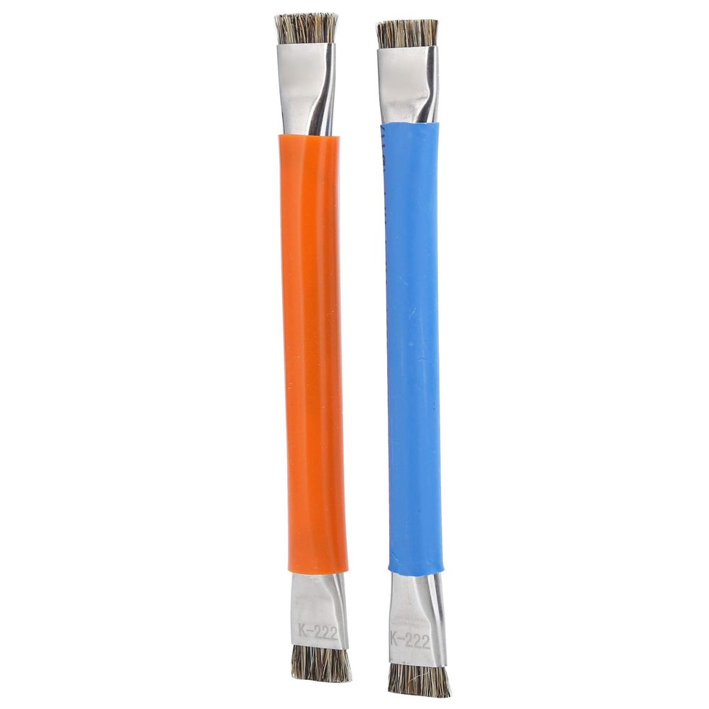 Aumotop AntiStatic Double Head Brush Safe Cleaning Tool for Motherboard, 2Pcs Hard Brush for Phone and Computer Repair