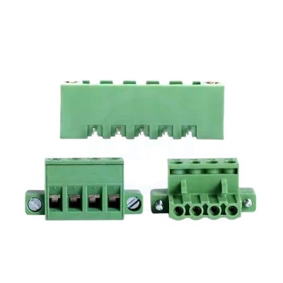 CTGFBUW (10 Sets) KF 2EDGKM + 2EDGVM / 2EDGRM 5.08mm Flange Connector with Ear Fixing Screws Male Female Block 15EDGKM .08(18P,Bent pin Plug)