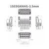 CTGFBUW (1 Piece) 15EDGKNHG - 3.5mm Plug Locking Flange Double Row Unplugged Screwless PCB KF2EDGKSG .5 Terminal 2 * 2P 3P 4P ~18P(2X18P) view 2