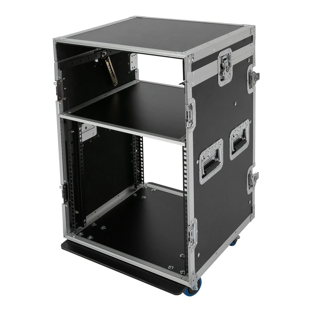 10U PA DJ Rack PA DJ Cabinet Network Stereo Rack with 4 Wheels for Studios, Home Theatres, Ktvs, and Wedding Parties,Pro Tour Grade