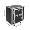 10U PA DJ Rack PA DJ Cabinet Network Stereo Rack with 4 Wheels for Studios, Home Theatres, Ktvs, and Wedding Parties,Pro Tour Grade view 2
