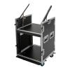 10U PA DJ Rack PA DJ Cabinet Network Stereo Rack with 4 Wheels for Studios, Home Theatres, Ktvs, and Wedding Parties,Pro Tour Grade view 3