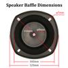 4" Speaker Baffle, Suitable for DIY Bookshelf Speaker Home Audio Systems or Car Speaker Systems with 4" Speaker, Hard Plastic Material, Black Color (Pack of 2) view 2
