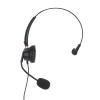BowyTrading H600 3.5 Telephone Headset, Monaural 3.5mm Jack Business Headset with Mic, Noise Cancelling Communication Headset for Smartphone Tablet PC, Adjustable Headband with Soft Ear Cushio view 1