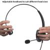 BowyTrading H600 3.5 Telephone Headset, Monaural 3.5mm Jack Business Headset with Mic, Noise Cancelling Communication Headset for Smartphone Tablet PC, Adjustable Headband with Soft Ear Cushio view 4
