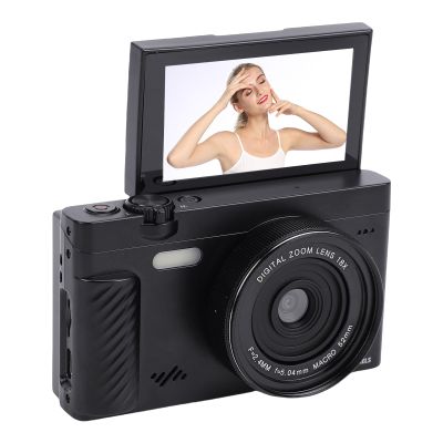 EBTOOLS 4K Digital Camera, 75Mp, 18X Digital Zoom, 3.0 Inch Flip Screen, Cmos Sensor, 31 Filters, Auto and Manual Focus, Video Recording, WiFi Mirrorless Camera, WiFi Share (Black)