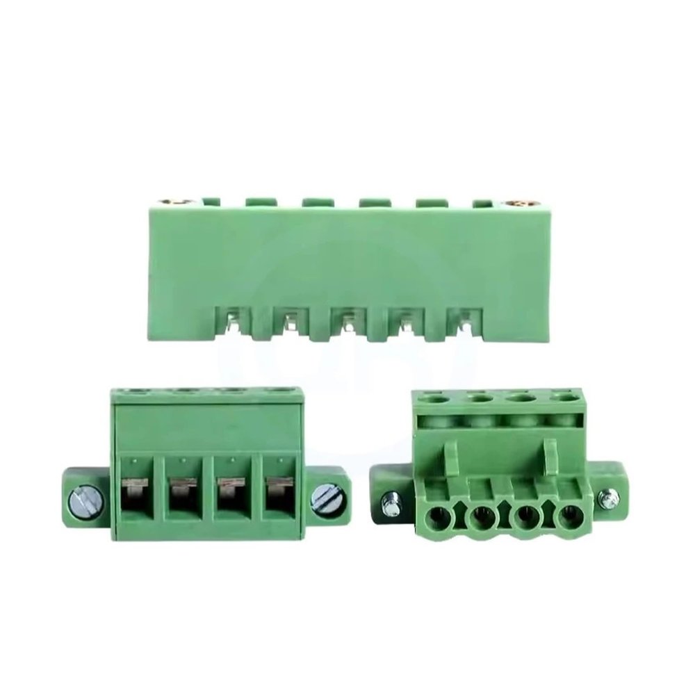 CTGFBUW (10 Sets) KF 2EDGKM + 2EDGVM / 2EDGRM 5.08mm Flange Connector with Ear Fixing Screws Male Female Block 15EDGKM .08(10P,Straight pin Plug)