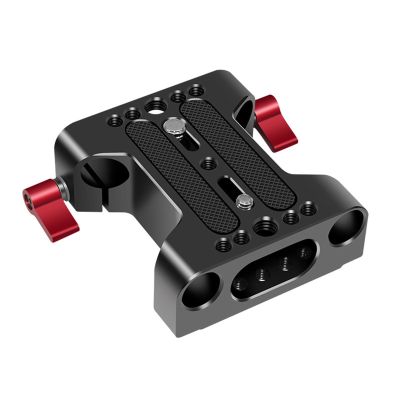 15mm Double Hole Rod Clamp Tilt Base DSLR Camera Accessories Quick Install Board Slide Cage Accessories Shoulder Rig