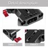 15mm Double Hole Rod Clamp Tilt Base DSLR Camera Accessories Quick Install Board Slide Cage Accessories Shoulder Rig view 3