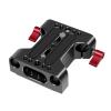 15mm Double Hole Rod Clamp Tilt Base DSLR Camera Accessories Quick Install Board Slide Cage Accessories Shoulder Rig view 4