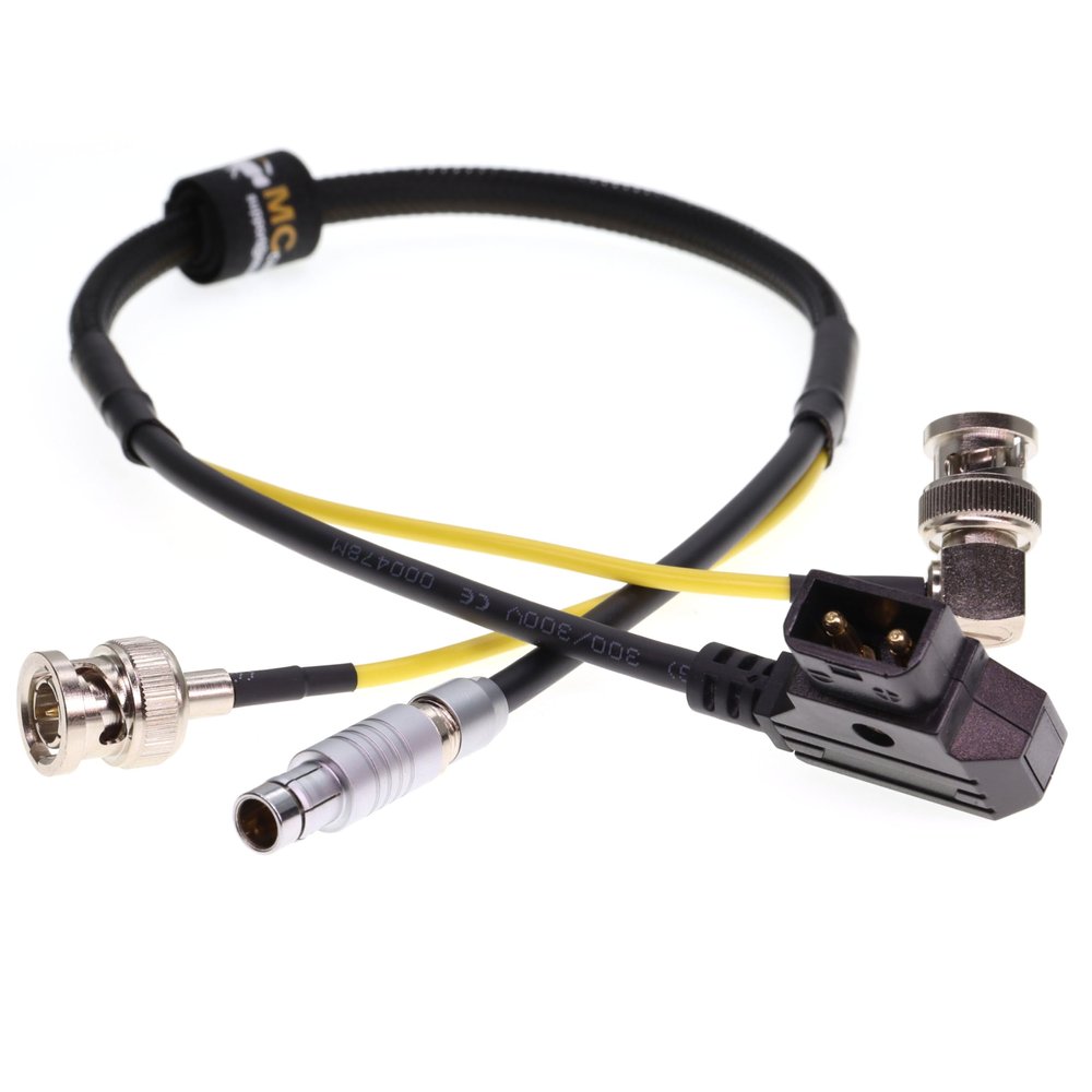 3G SDI Vedio Cable & 3 Pin RS Male to Dtap Power Cable for Arri Alexa for TILTA Wireless Focus 80cm