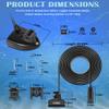 710274-1 XNT 9 HW T Transom Mount Transducer with Temperature Sensor Fits for Humminbird Helix with Dual Spectrum Chirp 2D Sonar, 20Ft Cable Length view 2
