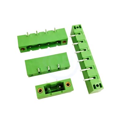 CTGFBUW (10 Pcs) KF 2EDGRM 7.62MM Flanged Plug-in Terminal Block with Ears 15EDGRM-7.62 PCB Bent Pin Holder with Fixing 2-12Pin(7P)