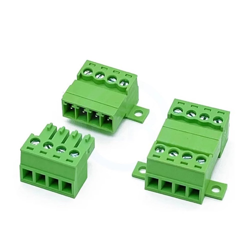 CTGFBUW (10 Sets) 15EDGRKC + 15EDGK 3.81mm 2EDGRKC .81 Solderless Butt Joint with Fixed Panel Hole Locking Board Male and Female 2~24P(24P)
