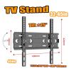 Fixed TV Wall Mount for Most 32-65" Flat/Curved TVs -Low Profile TV Stand -Tilted 15, Universal TV Brackets VESA 400 X 400mm(No Tile) view 2