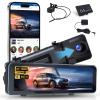 Driauto 11 Inch 4K Mirror Dash Cam Front and Rear View Mirror Camera with ADAS BSD and LCA, GPS Dash Camera for Car, Rearview Mirror Camera with WiFi G-Sensor Night Vision Loop Recroding+ 64G SD Card view 1