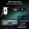 Driauto 11 Inch 4K Mirror Dash Cam Front and Rear View Mirror Camera with ADAS BSD and LCA, GPS Dash Camera for Car, Rearview Mirror Camera with WiFi G-Sensor Night Vision Loop Recroding+ 64G SD Card view 4