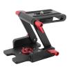 Ball Head Mount Tripod Geared, Foldable Z - Shaped Aluminum Alloy Desktop Holder, 1.5kg Load Black - Durable Anodized, Multiple Screw Interfaces, Portable Camera Support view 2