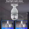 ZGHQHCDRH Bulb Surveillance Camera Full Color Night Vision Automatic Tracking Zoom Indoor Security Monitor WiFi Camera Smart Home view 3