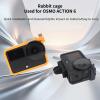 Camera Cage Compatible with DJI Action 6- Shockproof Protective Frame, Cold Shoe Mount for Accessory Expansion, Lightweight Protective Border (Orange) view 2