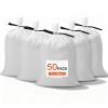 VEVOR Heavy Duty Sand Bags, 50Pack 14" x 26", Empty Sandbags for Flooding with Tie Strings, Woven Polypropylene Sand Bag with 1600 Hours of UV Protection, 50Lbs Capacity view 1