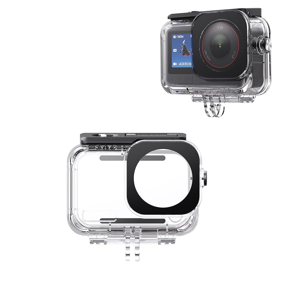 45M Camera Protective Shell for DJI Osmo Action 6 Waterproof PC Sports Camera Cover Transparent Tempered Glass for DJI Osmo Action 6