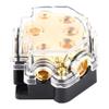 5 Way Holder Power Distributor Block, Vehicle Audio Block, Zinc Alloy Preventive Holder with 10GA Inlet and 22GA4GA28GA Outlets for Car Stereo System view 2